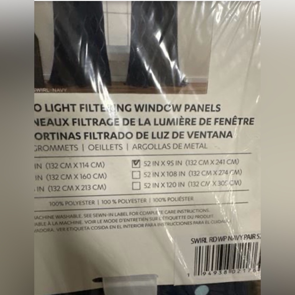 Lush Decor Swirl Room Darkening Curtain Panel Pair - 52"W x 84"L - Picture 10 of 11
